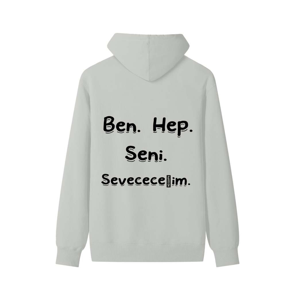 Seni Her Zaman Seveceğim Pamuklu Kapüşonlu Sweatshirt