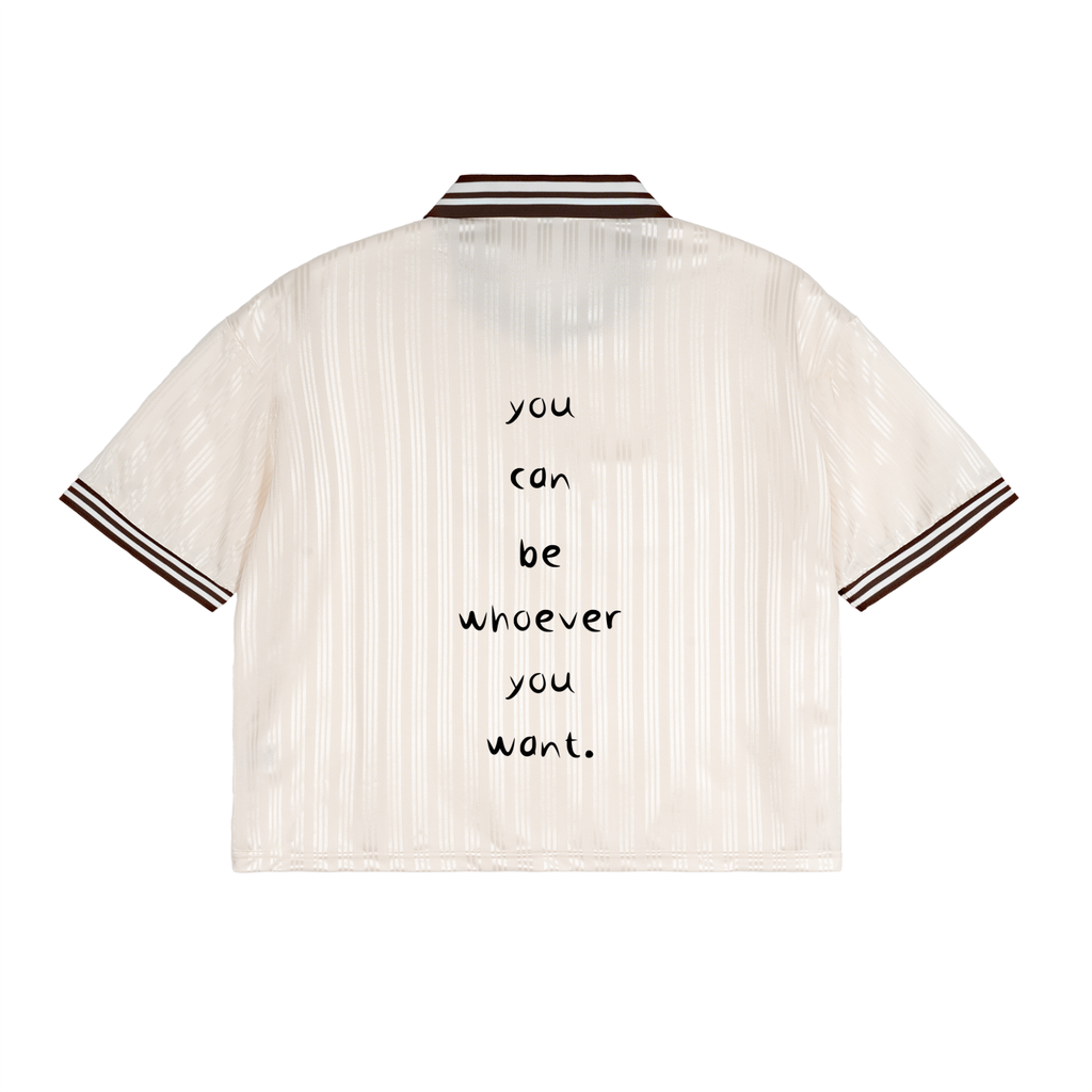 Contrast Stripes Polo Collar T-Shirt