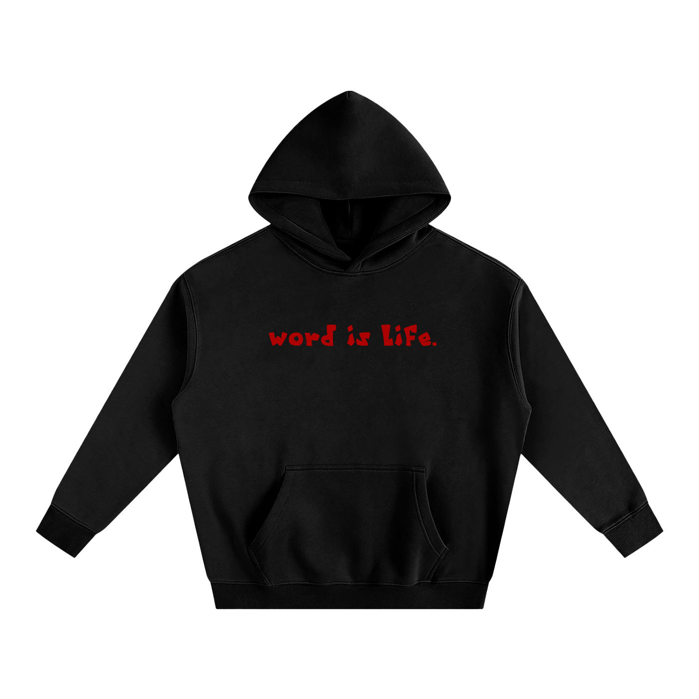 Word is Life Oversize Fleeced Hoodie