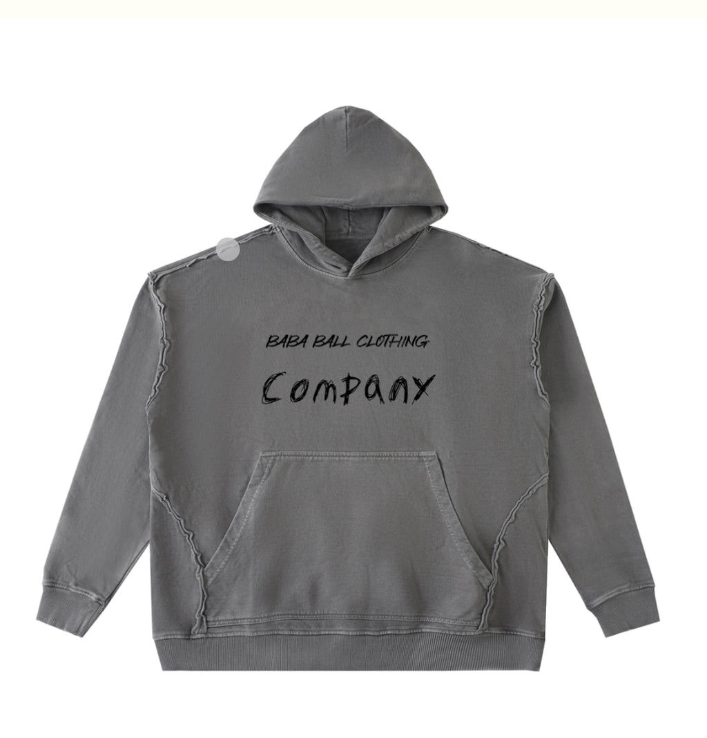 Raw-Seam Enzyme Washed Hoodie