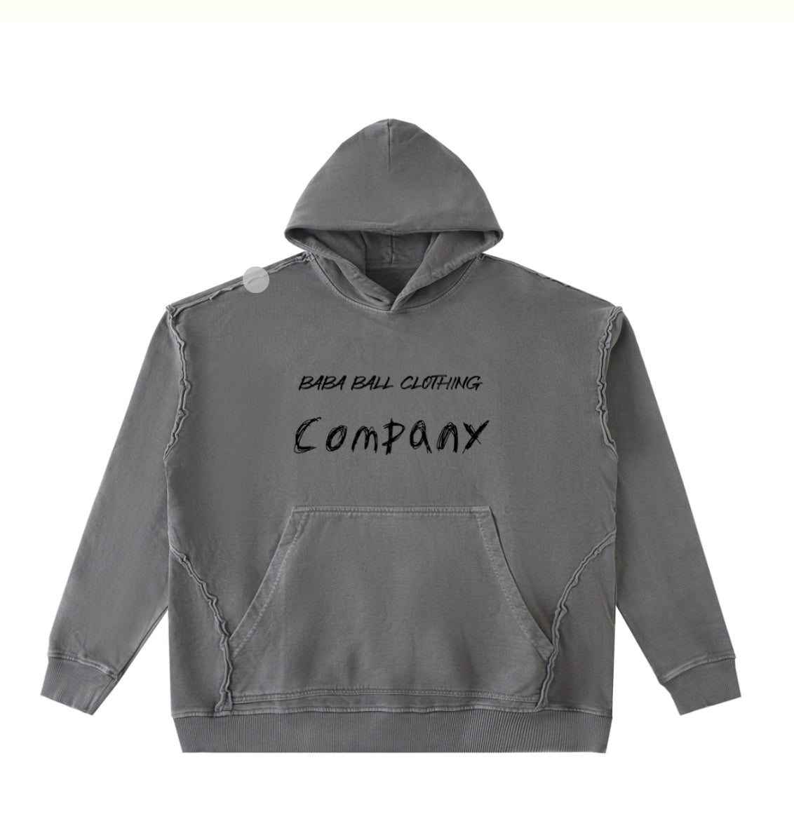Raw-Seam Enzyme Washed Hoodie