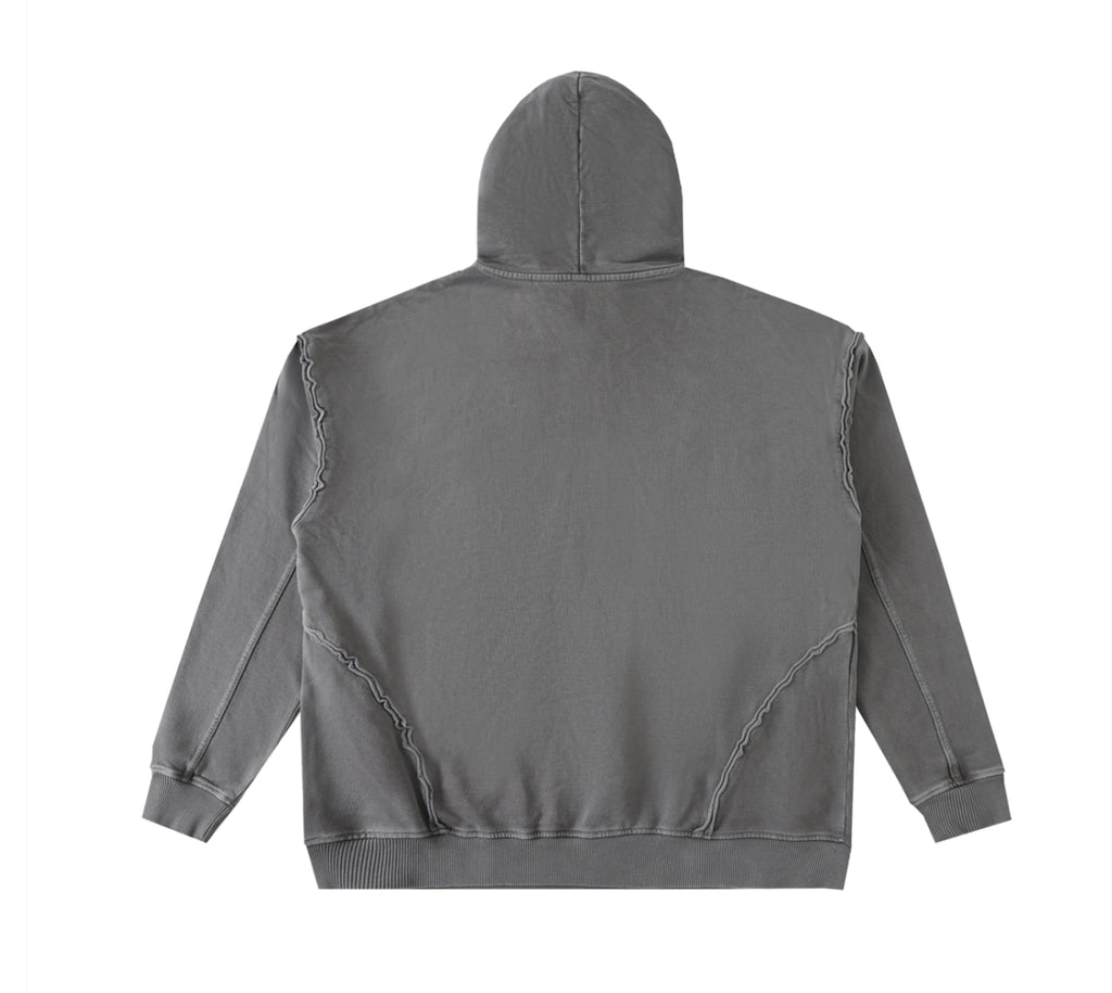 Raw-Seam Enzyme Washed Hoodie