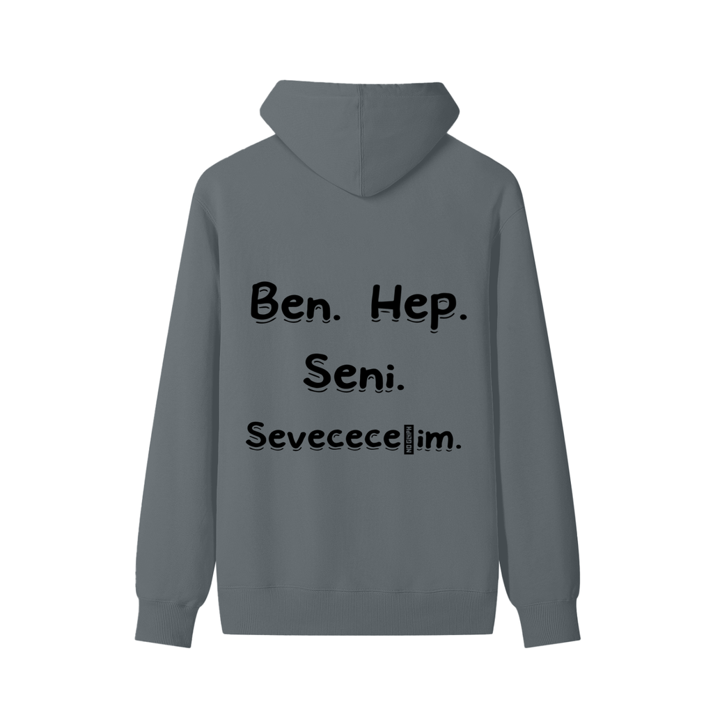 Seni Her Zaman Seveceğim Pamuklu Kapüşonlu Sweatshirt